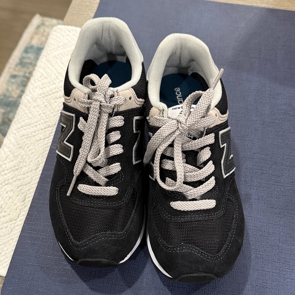 New Balance Shoes - New Balance Black and Gray Lace-Up Sneakers